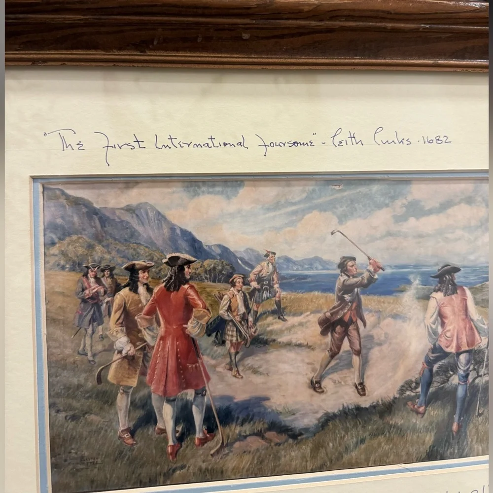 “The First International Foursome” Antique Leith Links ~1682